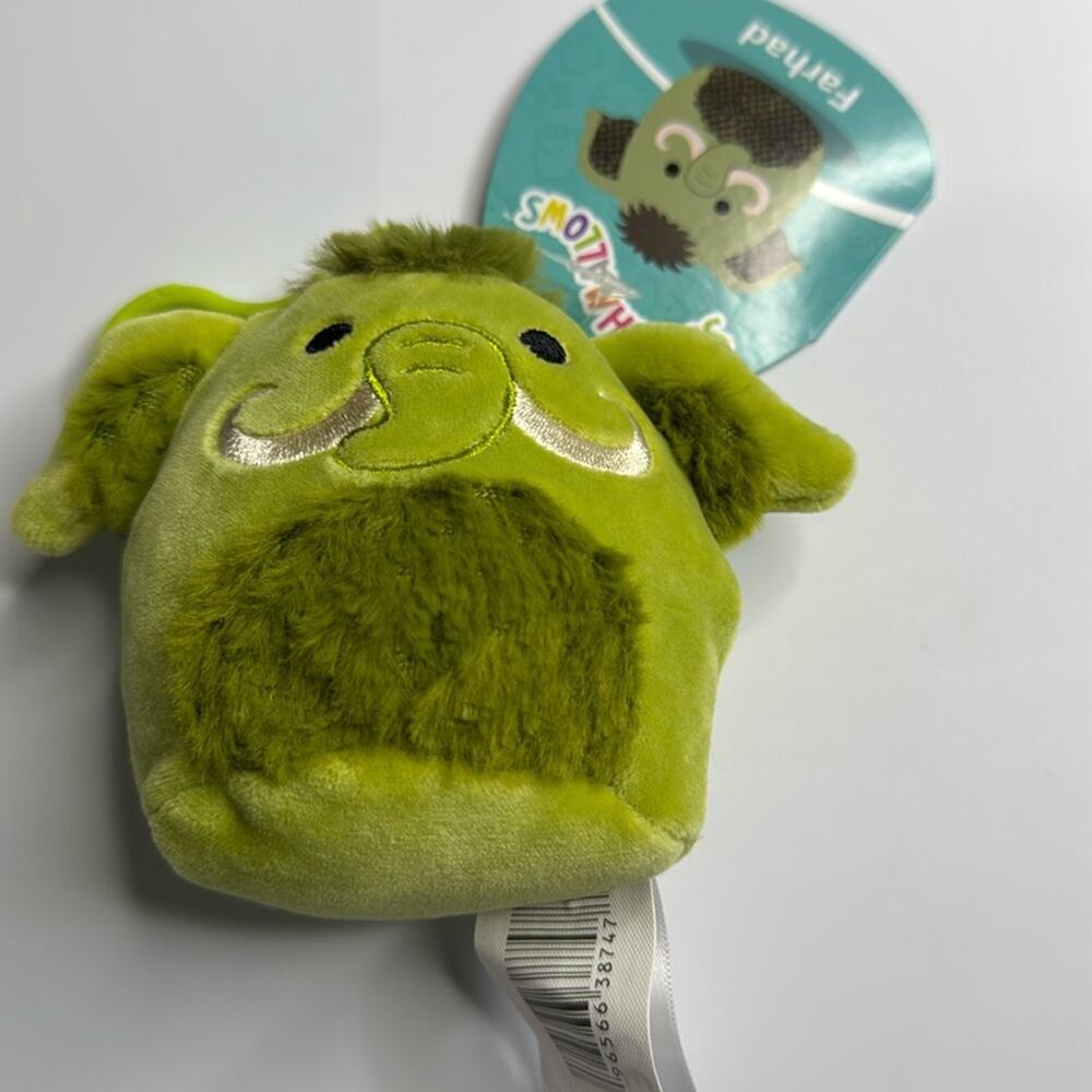 NWT Farhad Lime Green Woolley Mammoth Original Squishmallow by Kelly Toy 3.5” - Picture 1 of 3